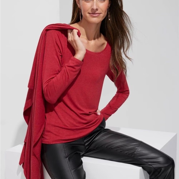 White House black market Burgundy long sleeve NWT woman’s size large - Picture 12 of 12